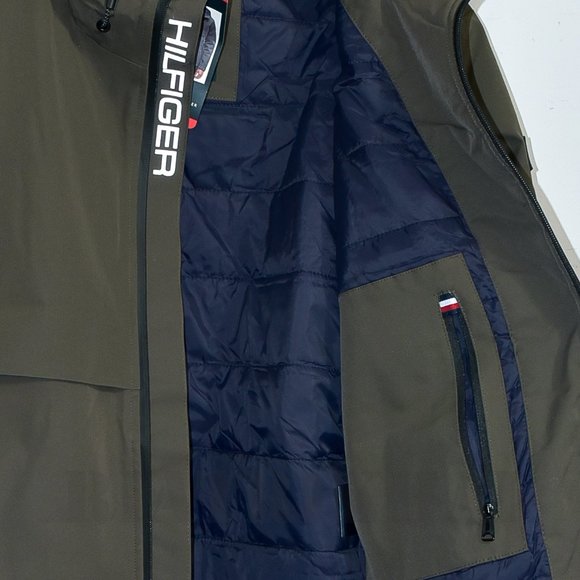 GREEN Tommy Hilfiger Men’s Performance Hooded Jacket - Picture 5 of 10